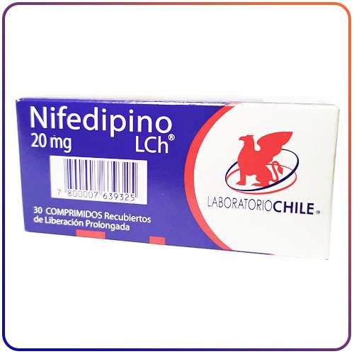 NIFEDIPINO 20 MG X 30 COMPRIMIDOS DE LIBERACION PROLONGADA